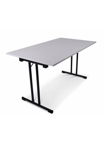 Table pliante Conférence - 140 x 80 cm - Melamine gris clair