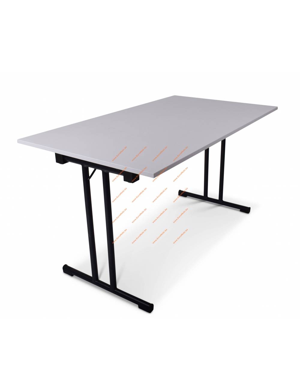 Table pliante Conférence - 140 x 80 cm - Melamine gris clair