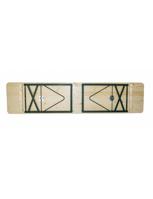 Beer table frame 220 x 50 - 70 cm green (set, 2x)