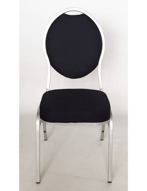 Wellington stackable chair - Black - aluminum color structure