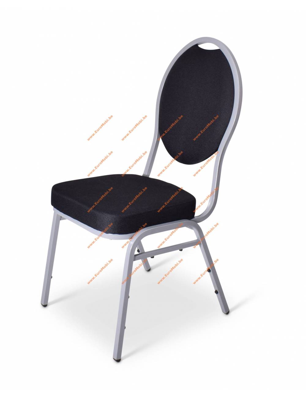 via Bacteriën rooster Wellington stapelbare stoel - Zwart - aluminium kleur structuur