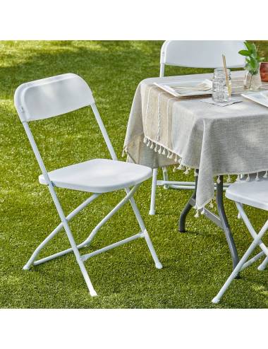 Chaise pliante Cluny - Noire / structure noire