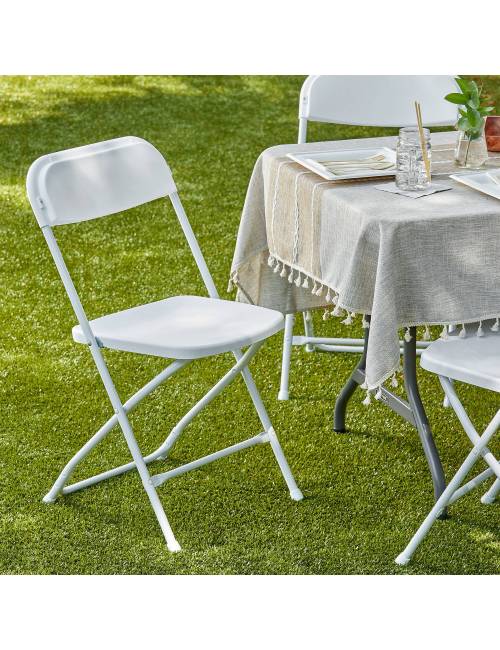 Chaise pliante Cluny - Noire / structure noire