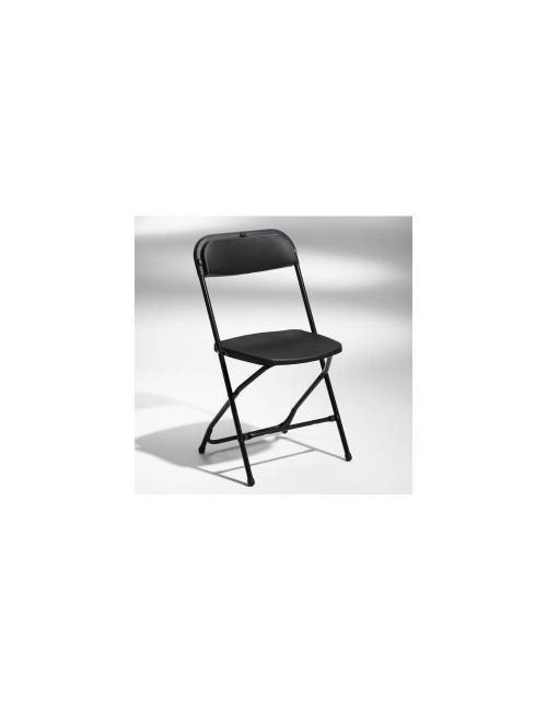 Chaise pliante Cluny - Noire / structure noire