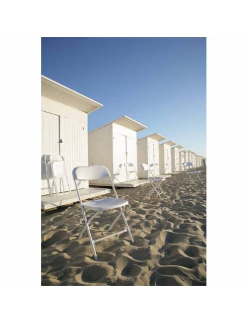 Chaise pliante Cluny - Noire / structure noire