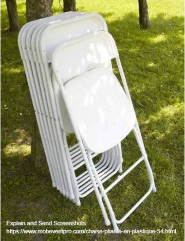 Chaise pliante Cluny - Noire / structure noire
