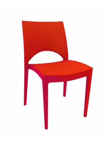 Chaise empilable Sol - rouge