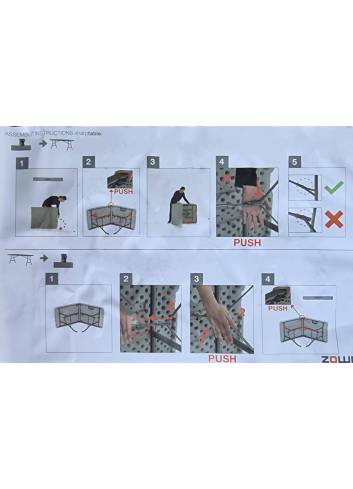 instructions - table valise