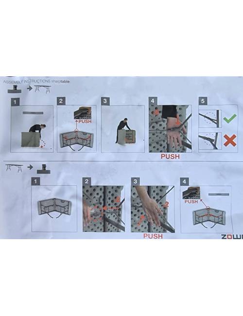 New Classic Sharptable opvouwbare rechthoekige tafel - koffer - 183 x 76cm