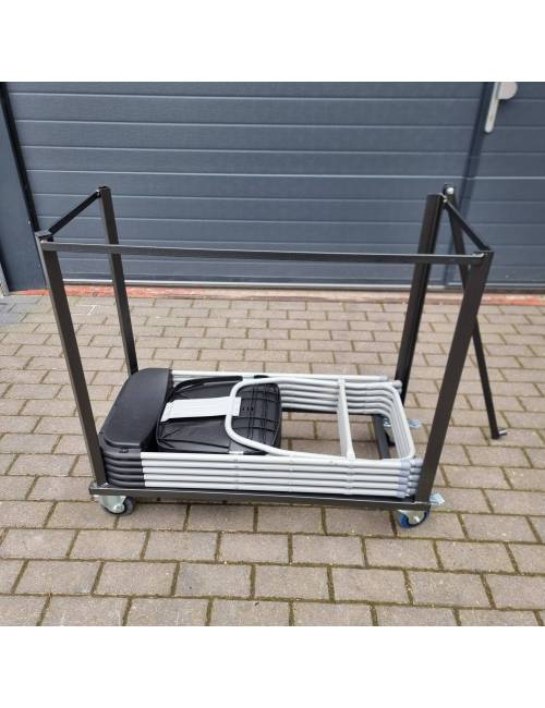 Petit chariot de transport pour chaises pliantes Cluny