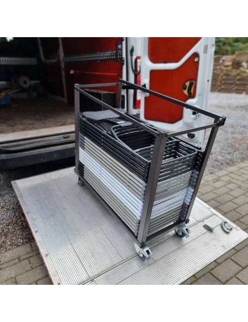 Kleine transportwagen voor Cluny klapstoelen