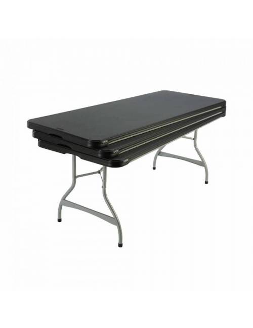 Lifetime Nesting folding rectangular table - 183 x 76cm - black