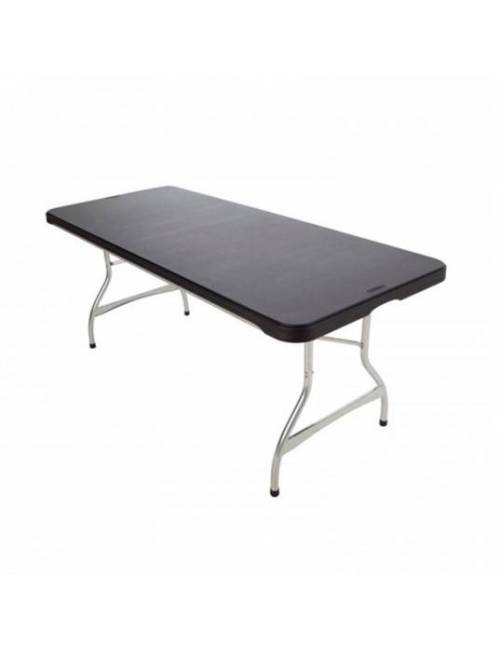 Lifetime Nesting folding rectangular table - 183 x 76cm - black