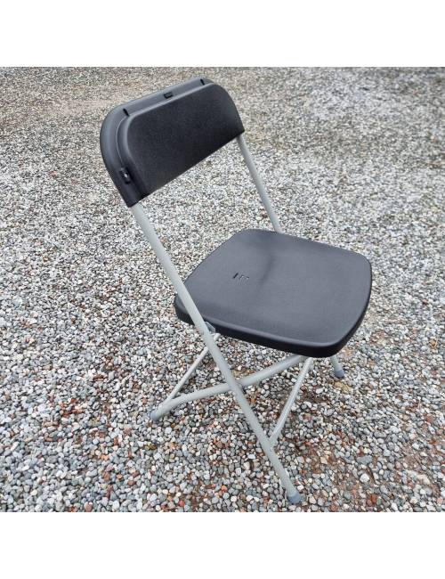 Folding chair Cluny light gray - black