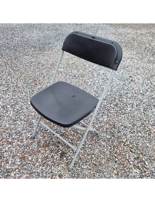 Folding chair Cluny light gray - black