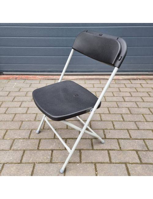 Folding chair Cluny light gray - black