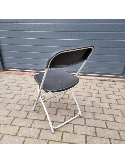 Folding chair Cluny light gray - black