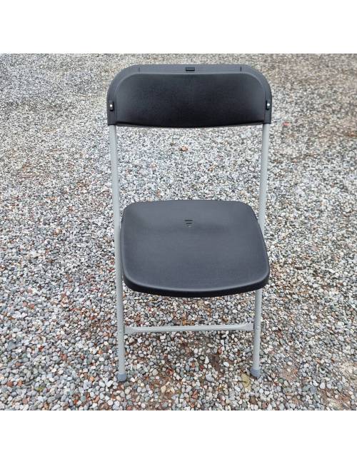 Folding chair Cluny light gray - black