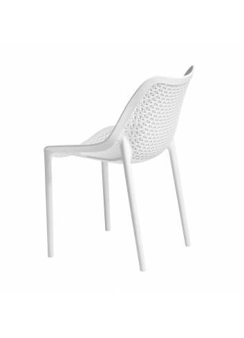 chaise Crown - blanche - vue arrière