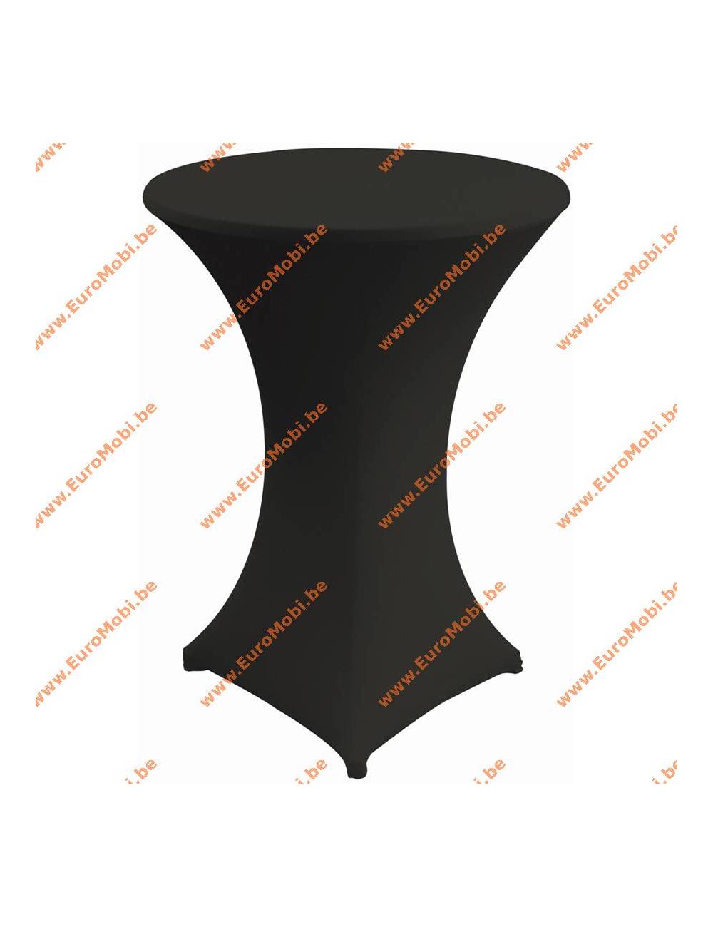 Cover and top stretch for standing table round black