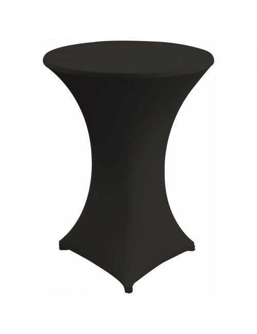 Cover and top stretch for standing table round black