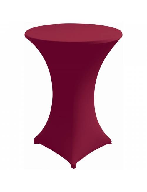 Cover and top stretch for standing table round red dark 