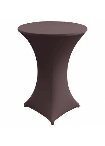 Cover and top stretch for standing table round brown dark