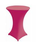 Nappe extensible pour table debout  rouge clair