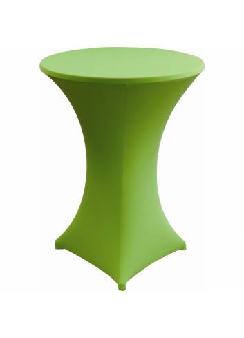 Cover and top stretch for standing table round green ligth