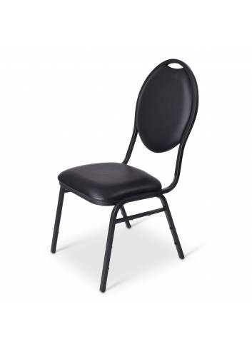 chaise Wellington - skaï noir