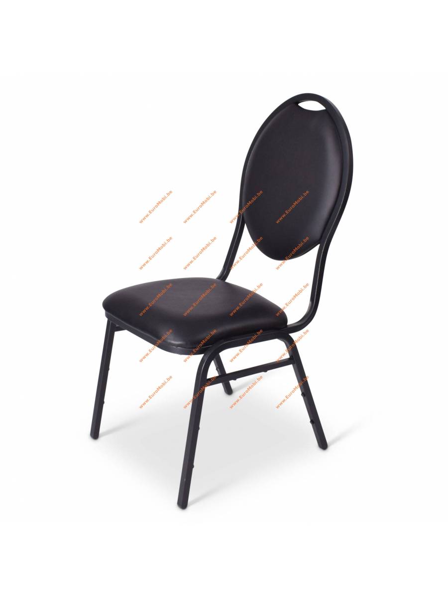 Wellington chair - black leatherette