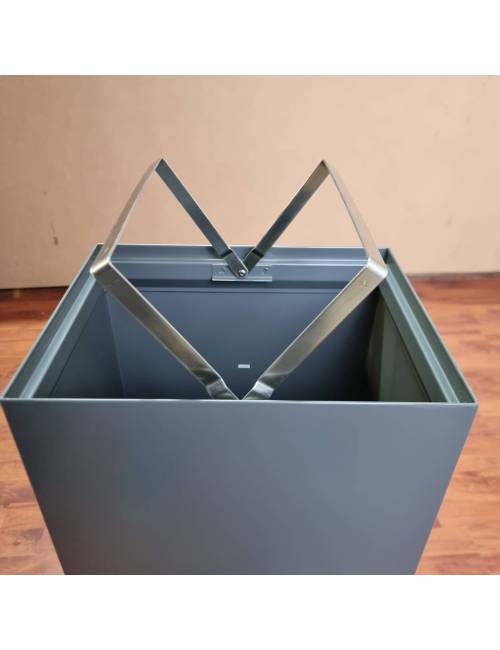 Gray modular trash can - 60 liters