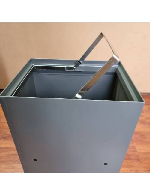 Gray modular trash can - 60 liters