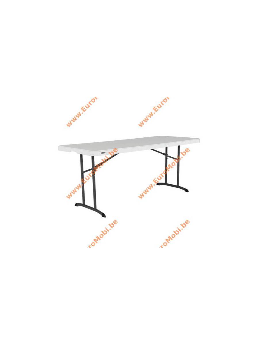 table Lifetime - blanche - 183x76 cm