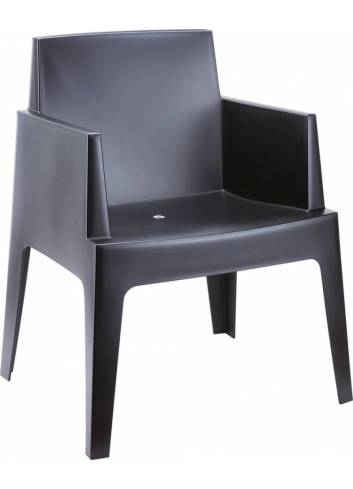 Chaise - fauteuil - empilable - Box - noir