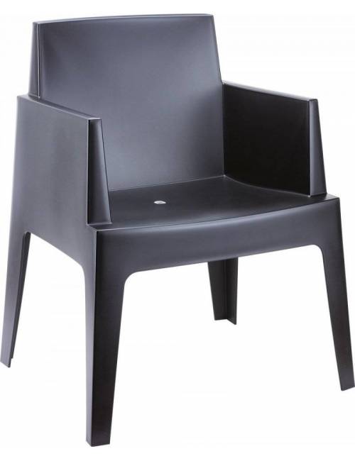 Chaise - fauteuil - empilable - Box - noir