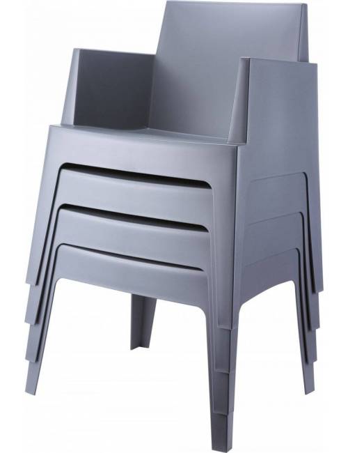 Chair - armchair - stackable - Box - anthracite