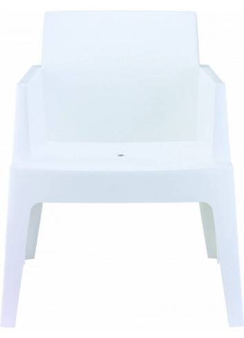 Chaise - fauteuil - empilable - Box - blanc