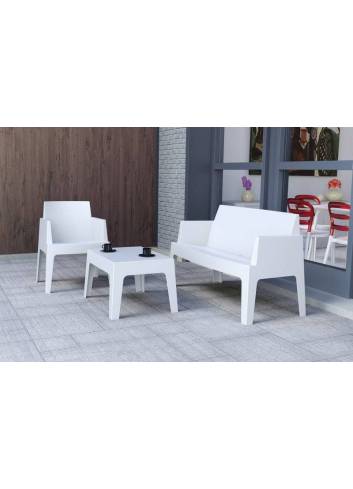 Chaise - fauteuil - empilable - Box - blanc