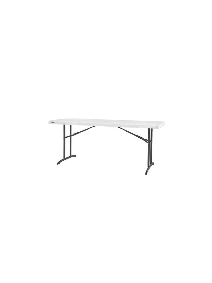 table Lifetime - blanche - 183x76 cm