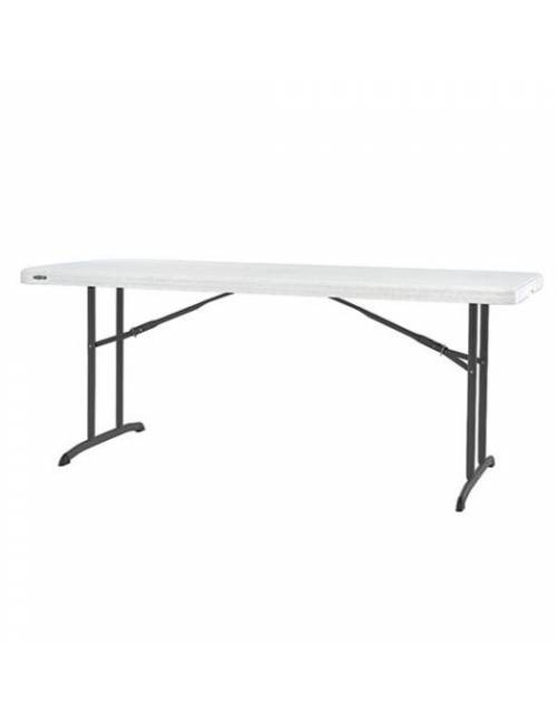 table Lifetime - blanche - 183x76 cm