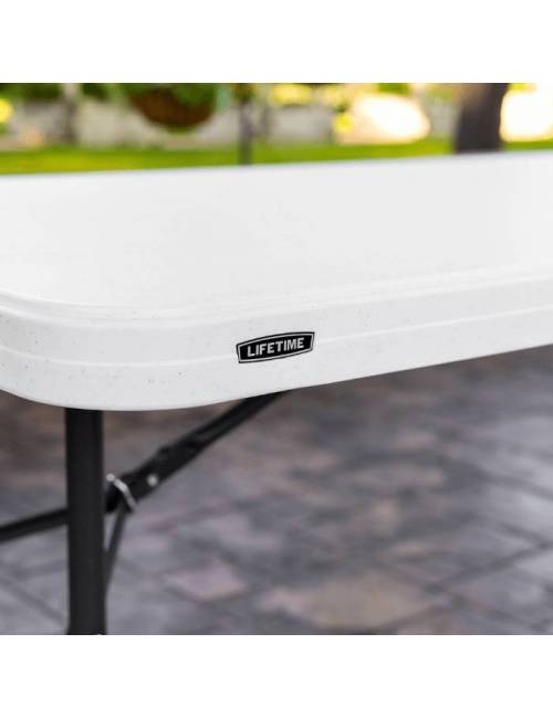 Lifetime Nesting rectangular folding table - 183 x 76cm - white