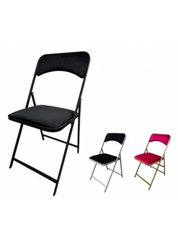 Chaise pliante - Kross rouge / structure dorée - anti feu M2