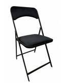 La chaise Kross - assise et dossier noir - structure noire