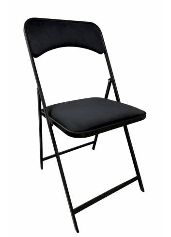 La chaise Kross - assise et dossier noir - structure noire