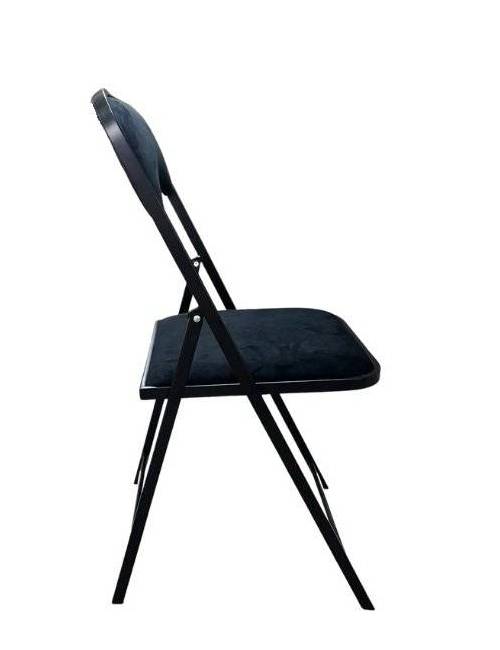 Chaise pliante - Kross noire / structure noire - anti feu M2