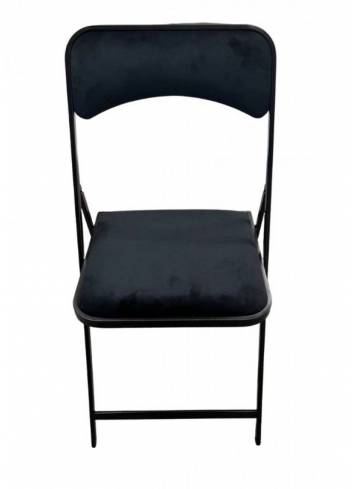 Chaise pliante - Kross noire / structure noire - anti feu M2