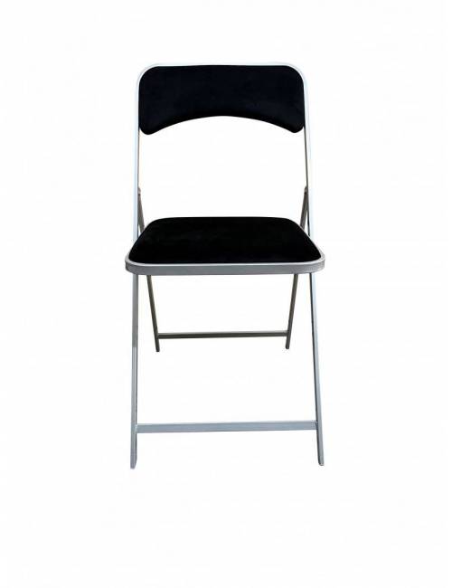 Folding chair - black Kross / gray structure - fire resistant M2