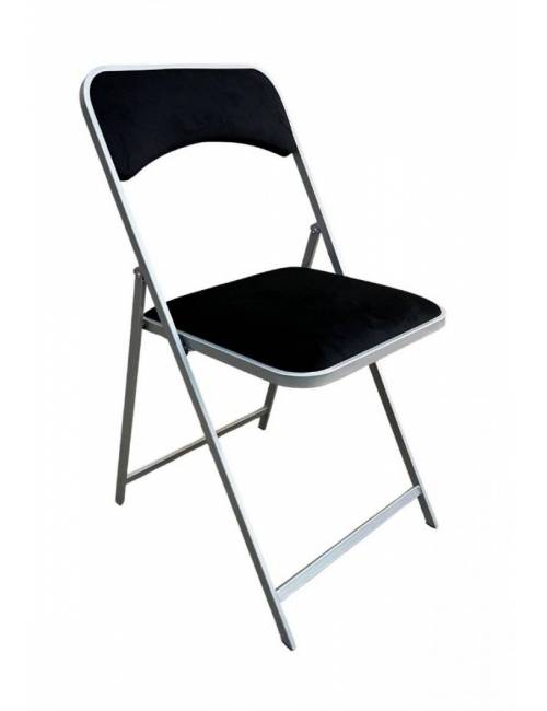 Folding chair - black Kross / gray structure - fire resistant M2