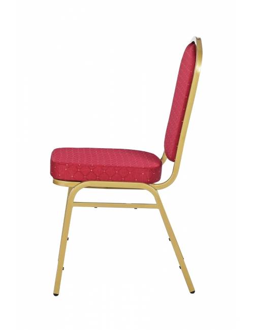 Brighton rode stapelbare stoel - gouden frame